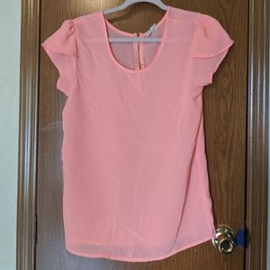 Sheer Coral Blouse
